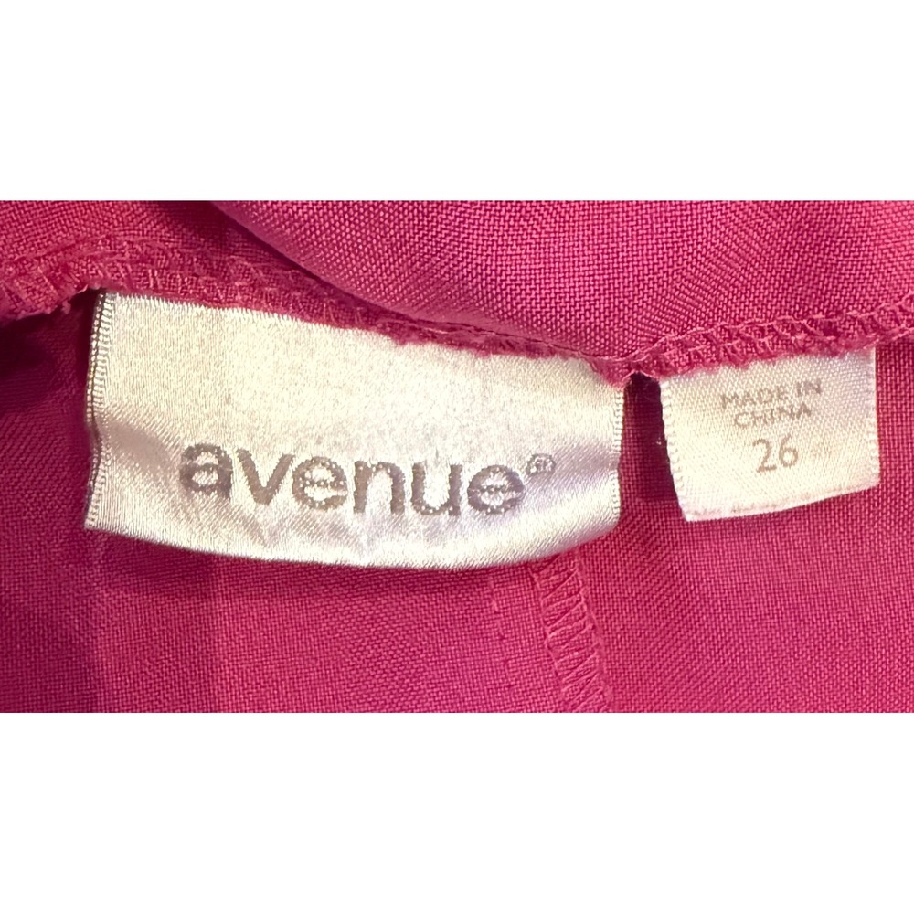 Avenue Magenta Pink Sweetheart Neck Fit and Flare Sleeveless Dress Plus Size 26 - Picture 3 of 3